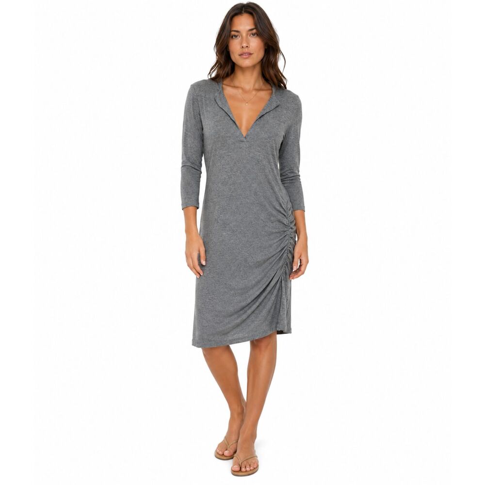 James Perse Light Grey Knit Bodycon Cotton/Wool Dress Sz 2 (S) NWT